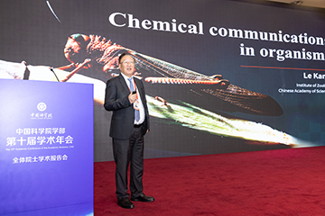 康乐院士在学术年会全体院士报告会上作报告